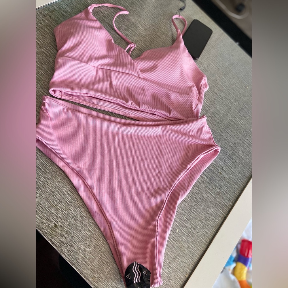 Zaful 2 piece pink bikini swim suit